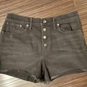 J. Crew black denim shorts
